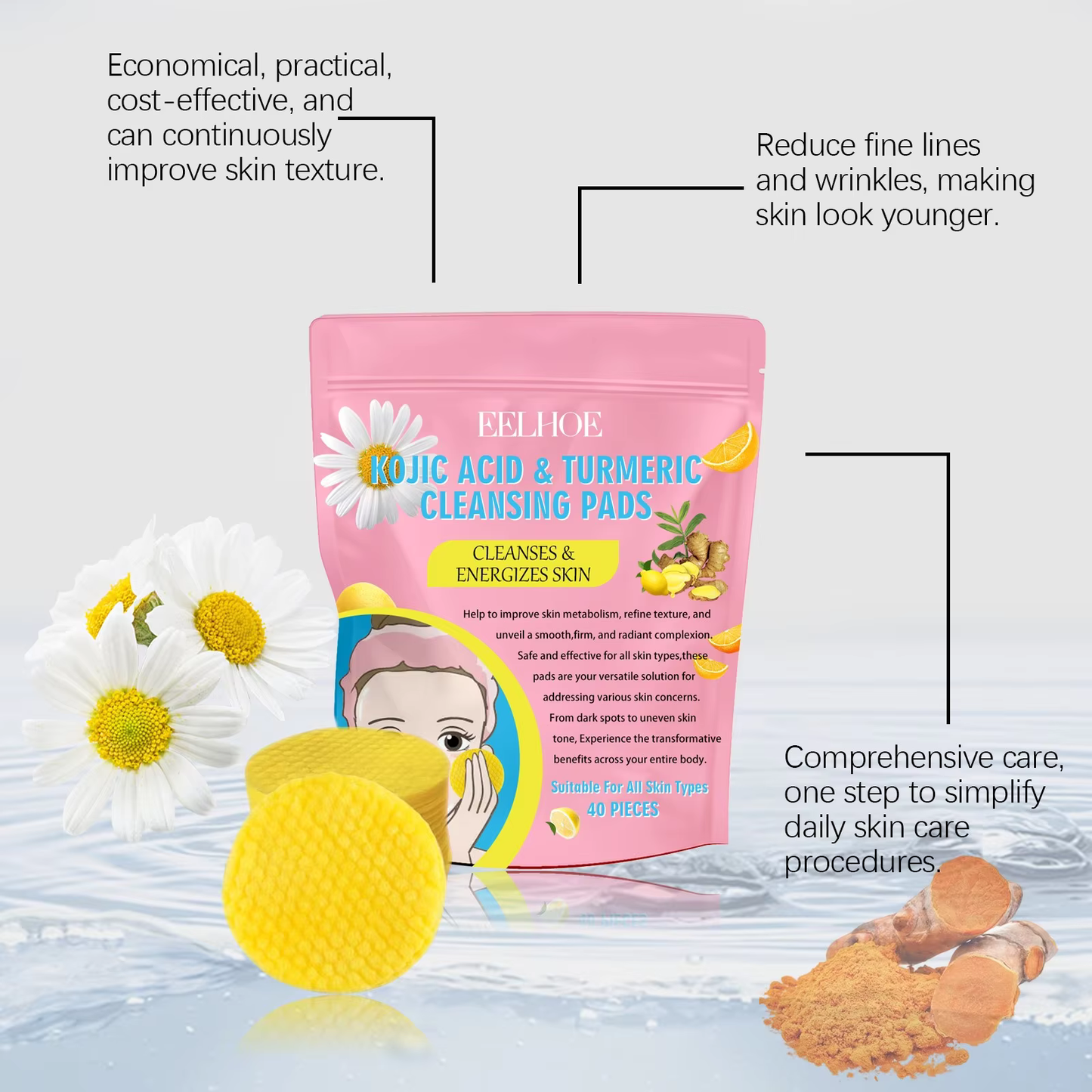 Kojic Acid & Turmeric Cleansing Pads